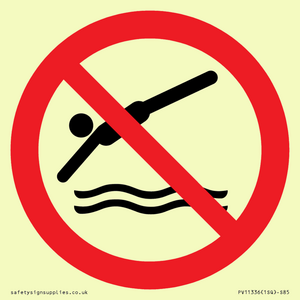 Prohibition: No diving